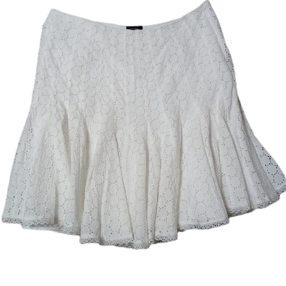 VTG Vintage Eyelet Skirt-White